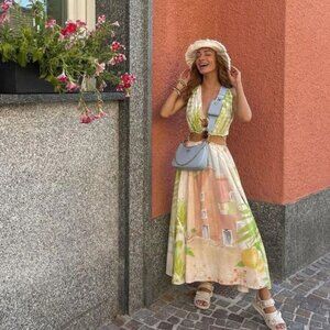 FINDERS KEEPERS DESTINATION MIDI DRESS IVORY DESTINATION